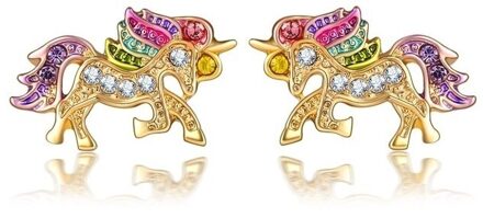 3 stks/set Sieraden Set Steentjes Zilveren Paard Hanger Ketting Set voor Vrouwen Kids Eenhoorn Sieraden Valentijnsdag 5