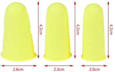 3 Stks/set Siliconen Vinger Beschermer Mouw Cover Anti-Slip Anti-Cut Slip Vingers Cover Grote Koken Keuken Gereedschap geel