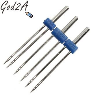 3 Stks/set Size 2.0/90-3.0/90-4.0/90 Staal Twin Dubbele Naald Naaimachine naalden Pins Doek Decor Handwerken Breinaalden