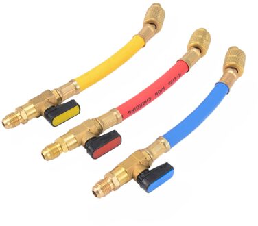 3 stks/set Standaard EEN/C Koeling Opladen Slangen 19cm R134a R410a 800PSI Manometer Set 1/4 inch SAE vrouwelijke