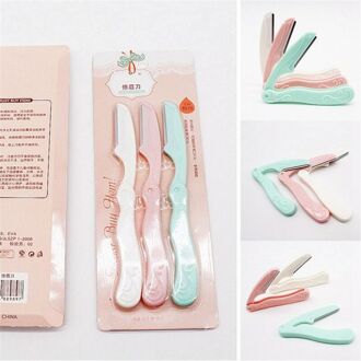 3 stks/set Tool Dermaplaning Draagbare Professionele Veilig Pijnloos Womens Grooming Scheerapparaat Wenkbrauw Trimmer Makeup Tools