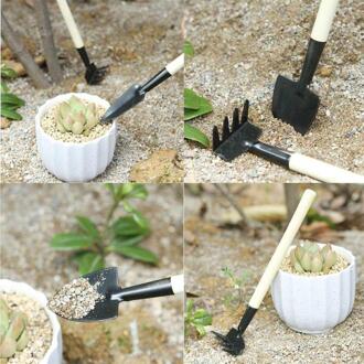3 stks/set Tuingereedschap Mini Schop Eg Spade voor Potplanten Bloemen Plant Onderhoud Houten Handvat Tuin Tool Set