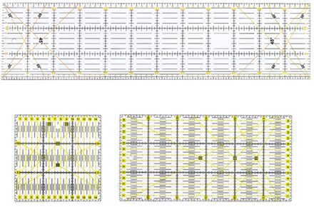 3 Stks/set Vierkante Rechthoek Clear Quilt Quilten Heerser Patchwork Naaien Ruler Tool Set Craft Diy