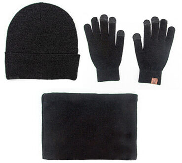 3 stks Set Wol Gebreide Warme Handschoenen Muts en Sjaal voor Vrouw Winter Caps Mutsen Mens Sjaals Halswarmer gezicht Shield Mask 4