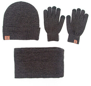 3 stks Set Wol Gebreide Warme Handschoenen Muts en Sjaal voor Vrouw Winter Caps Mutsen Mens Sjaals Halswarmer gezicht Shield Mask 6