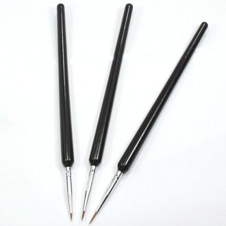 3 stks Tiny UV Gel Acryl Nail Art Tips Liner Tekening Pen Borstel Schilderen Tool Set