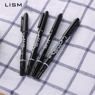 3 stks Twin Tip Markers Pennen Fijne Punt Blauw Rode Inkt 0.5mm en 1mm Markers Pen Rood