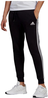 3-Stripes Fleece Joggingbroek Heren zwart - wit - M