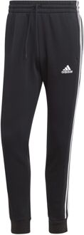 3-Stripes Fleece Joggingbroek Heren zwart - wit - M