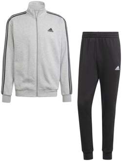 3-Stripes Fleece Trainingspak Heren licht grijs - zwart