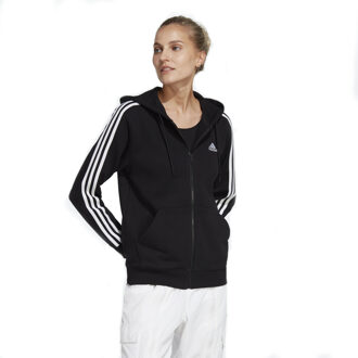 3 Stripes French Terry Sportjas Dames zwart