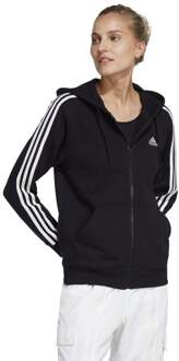 3 Stripes French Terry Sportjas Dames zwart