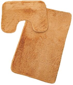 3 Stuk Badkamer Anti-Slip Mat Set Wc Tapijt Flanellen Antislip Douche Tapijt Set Huishoudelijke Wc Deksel douche Tapijt Vloermat Oranje