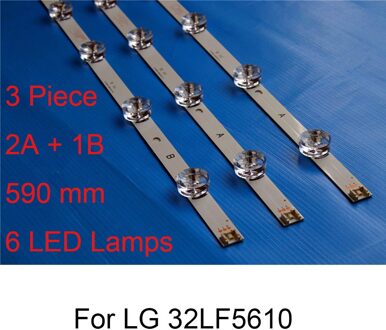 3 Stuk Brand Led Backlight Strip Voor Lg 32LF5610 32 Inch Tv Reparatie Led Backlight Strips Bars Een B type Strip Originele