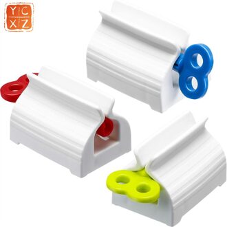 3 Stuk Rolling Tube Tandpasta Knijper, Tandpasta Houder Houder, Roterende Tandpasta Dispenser, Geschikt Voor Badkamer gemengd kleuren