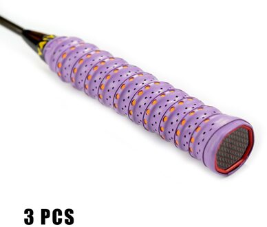 3 Stuks Antislip Overgrip Badminton Grip Zweetband Tape Wikkelingen Voor Hengel Rw Paars
