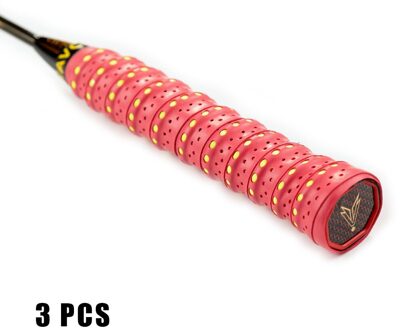 3 Stuks Antislip Overgrip Badminton Grip Zweetband Tape Wikkelingen Voor Hengel Rw Rood