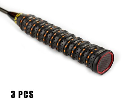 3 Stuks Antislip Overgrip Badminton Grip Zweetband Tape Wikkelingen Voor Hengel Rw zwart