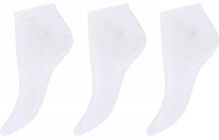 3 stuks Bamboo Classic Sneaker Socks * Actie * Zwart,Wit - Strl 37/41