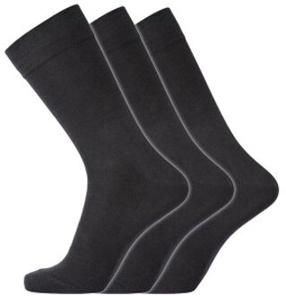 3 stuks Cotton No-Elastic Socks Beige,Zwart,Grijs,Blauw - Maat 40/45,Maat 45/48