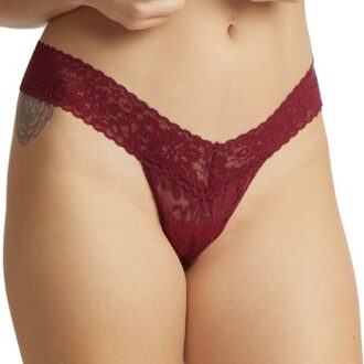 3 stuks Daily Lace Low Rise Thong D1 Versch.kleure/Patroon,Rood - One Size