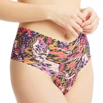 3 stuks Daily Lace Print Retro Thong * Actie * Versch.kleure/Patroon - One Size