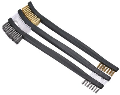 3 Stuks Draad Borstel Set Borstel Tool Stalen Metalen Messing Nylon Reinigen Polijsten Roest Borstel Metalen Borstel Gereedschap