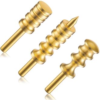 3 Stuks Lederen Burnisher Metalen Lederen Burnisher Bits Lederen Burnisher Puntige Of Platte Tip Lederen Gelikter Tool