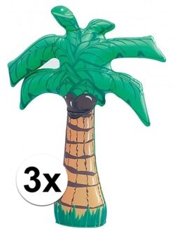 3 stuks Opblaasbare palmboom versiering 45 cm Multi