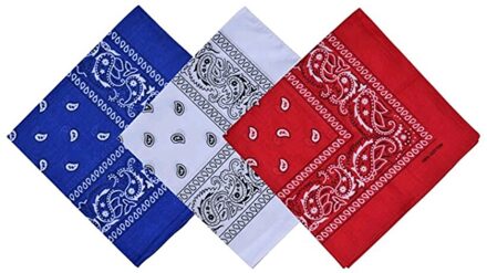3 Stuks Paisley Bandana Multi Gekleurde Set Cowboy Bandana Hoofd Sjaal Dubbelzijdig Paisley Bandana Multi Gekleurde Set Cowboy K2