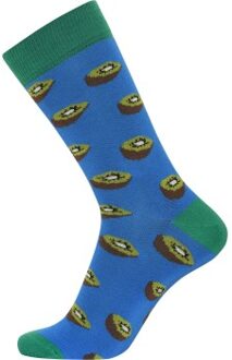 3 stuks Patterned Cotton Socks * Actie * Versch.kleure/Patroon,Blauw,Groen,Grijs,Geel - Maat 40/47