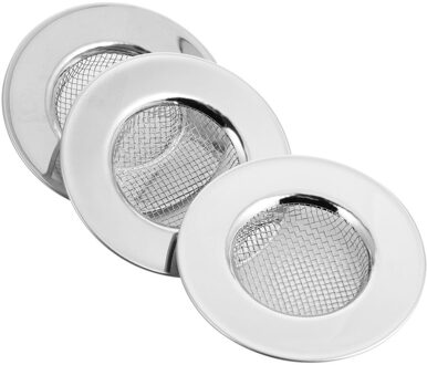 3 Stuks Roestvrij Gootsteen Afvoer Theepot Anti-Verstopping Badkamer Afvoer Filters