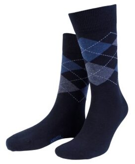 3 stuks True Ankle Argyle Sock * Actie * Grijs,Bruin,Blauw,Versch.kleure/Patroon,Zwart - Maat 39/42,Maat 43/46,Maat 47/50