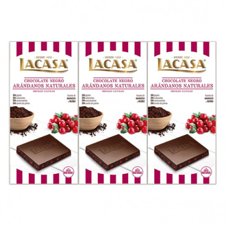 3 tablets Chocolate black natural blueberries · 100g.