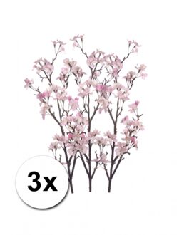 3 takken Appelbloesem roze 104 cm - Kunstbloemen