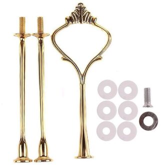 3 Tier Cake Plate Stand Handvat Crown Fitting Metalen Wedding Party Voor Bruiloft Verjaardag Party Afternoon Tea00