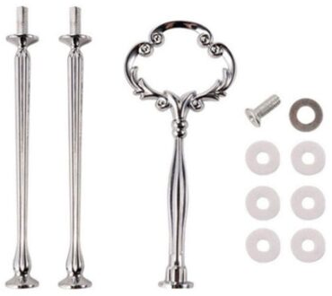 3 Tier Cake Plate Stand Handvat Crown Fitting Metalen Wedding Party Voor Bruiloft Verjaardag Party Afternoon Tea00