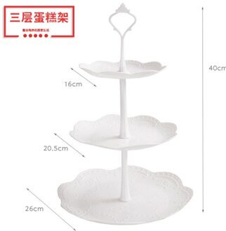 3 Tier Cake Stand Dessert Cup Cake Beugel Afternoon Tea Bruiloft Platen Party Servies Decoratie Tool Drie Layer Cake Rack 2