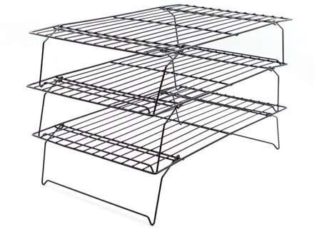 3-Tier Koeling Rack, 15 7/8 "X 9 7/8" Voor Bakken Koekjes, Cakes, brood, Roosteren, Grillen-Zware Commerciële