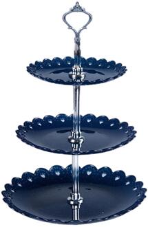 3 Tier Plastic Cake Stand Home Afternoon Tea Bruiloft Platen Party Servies Bakvormen Cake Winkel Plank Cake Decorating Gereedschap Rack blauw