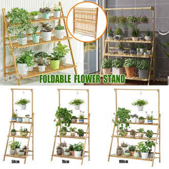 3 Tiers Wooden Plant Stand Pot Durable Plant shelf Flower Pot Stand Storage Rack Plant Holder Outdoor Furniture Decoration