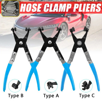 3 Type Flat-Band Ring Spring Type Swivel Hose Clamp Pliers Tool Car Auto Water Pipe Removal Swivel Jaws