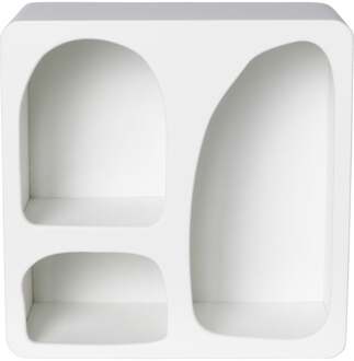 3 vakkenkast Zaha organic - MDF - wit - 30x30x15 cm