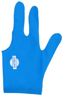 3 Vingers Handschoen Biljart Pool Snooker Cue Shooters Handschoenen Voor Linkerhand blauw