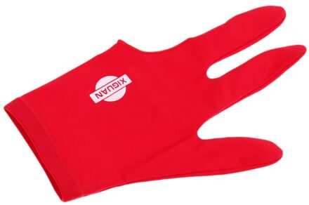 3 Vingers Handschoen Biljart Pool Snooker Cue Shooters Handschoenen Voor Linkerhand rood