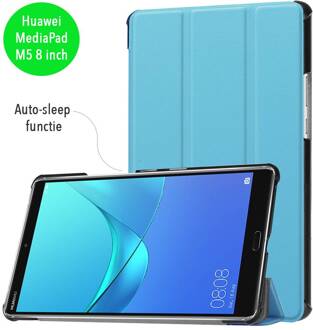 3-Vouw sleepcover hoes - Huawei MediaPad M5 8.4 inch - lichtblauw