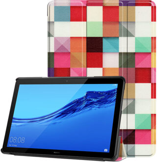 3-Vouw sleepcover hoes - Huawei MediaPad T5 10 - Blokken
