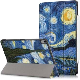 3-Vouw sleepcover hoes - iPad Air (2020) 10.9 inch - Van Gogh Schilderij
