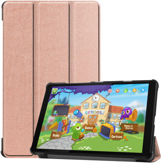 3-Vouw sleepcover hoes - Lenovo Tab M8 - Rose Goud