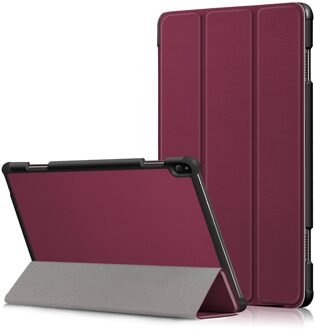 3-Vouw sleepcover hoes - Lenovo Tab P10 - Bordeaux Rood